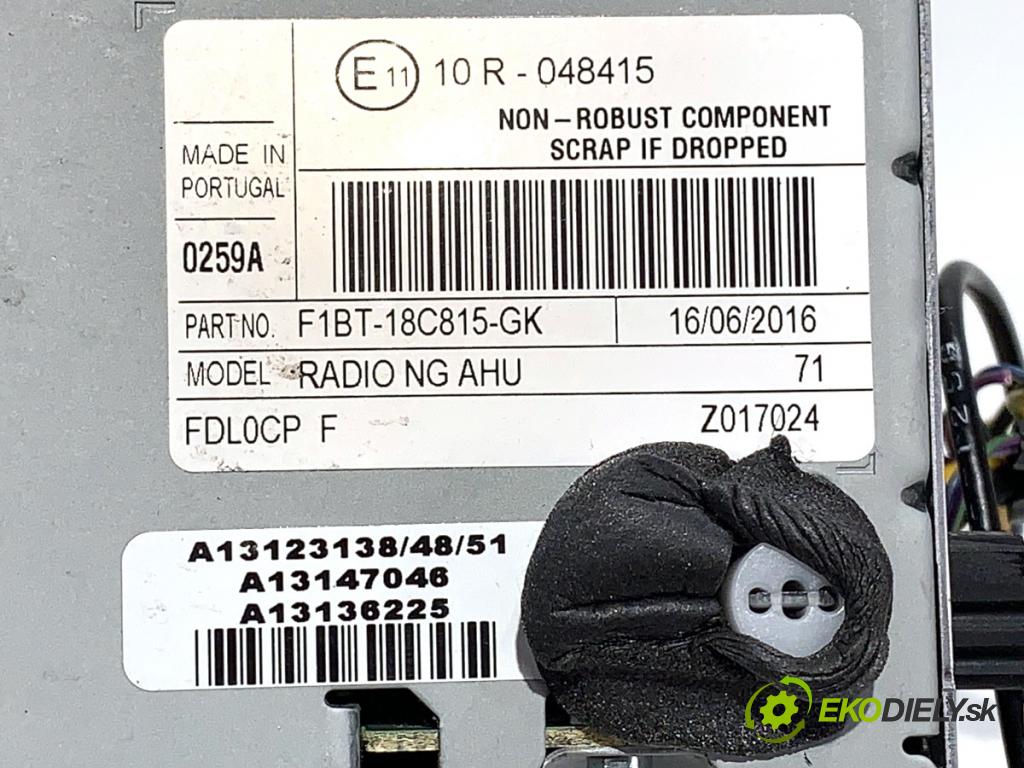 FORD TRANSIT CONNECT nadwozie wielkoprzestrzenne (MPV) 2016 88 kW 1.5 TDCi 1499 RADIO F1BT-18C815-GK (Audio zariadenie)