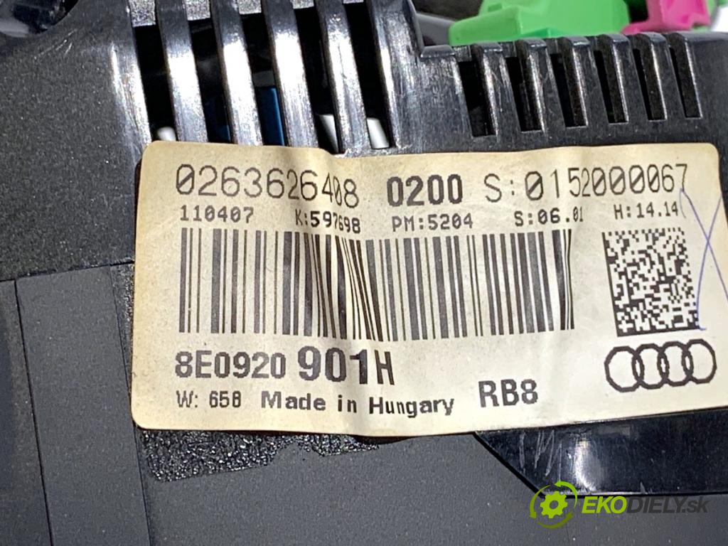 AUDI A4 B7 Kombi 2007 125 kW 2.0 TDI quattro 1968 Prístrojovka 8E0920901H (Prístrojová doska)