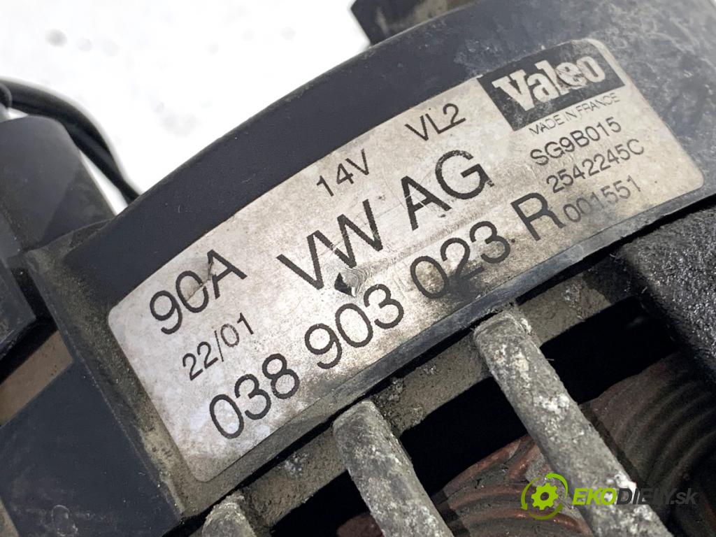 SKODA OCTAVIA I liftback 2001 66 kW 1.9 TDI 1896 Alternátor 038903023R (Alternátor)