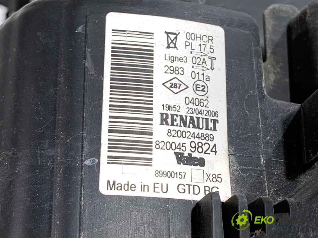 RENAULT CLIO III liftback 2006 50 kW 1.5 dCi (C/BR0G, C/BR1G) 1461 Svetlomet ľavy predný 8200459824