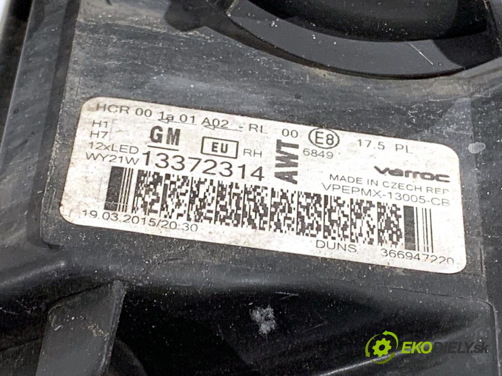 OPEL MERIVA B nadwozie wielkoprzestrzenne (MPV) 2015 88 kW 1.4 LPG (75) 1364 Svetlomet pravy predný 13372314