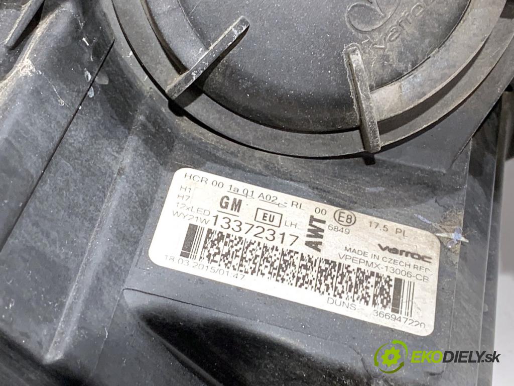 OPEL MERIVA B nadwozie wielkoprzestrzenne (MPV) 2015 88 kW 1.4 LPG (75) 1364 Svetlomet ľavy predný 13372317