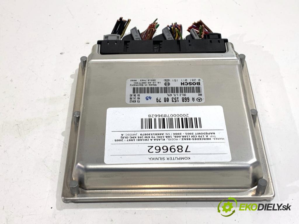 MERCEDES-BENZ W168 liftback 2004 70 kW A 170 CDI (168.009, 168.109) 1689 riadiaca jednotka Motor A6681530879 (Riadiaca jednotka)