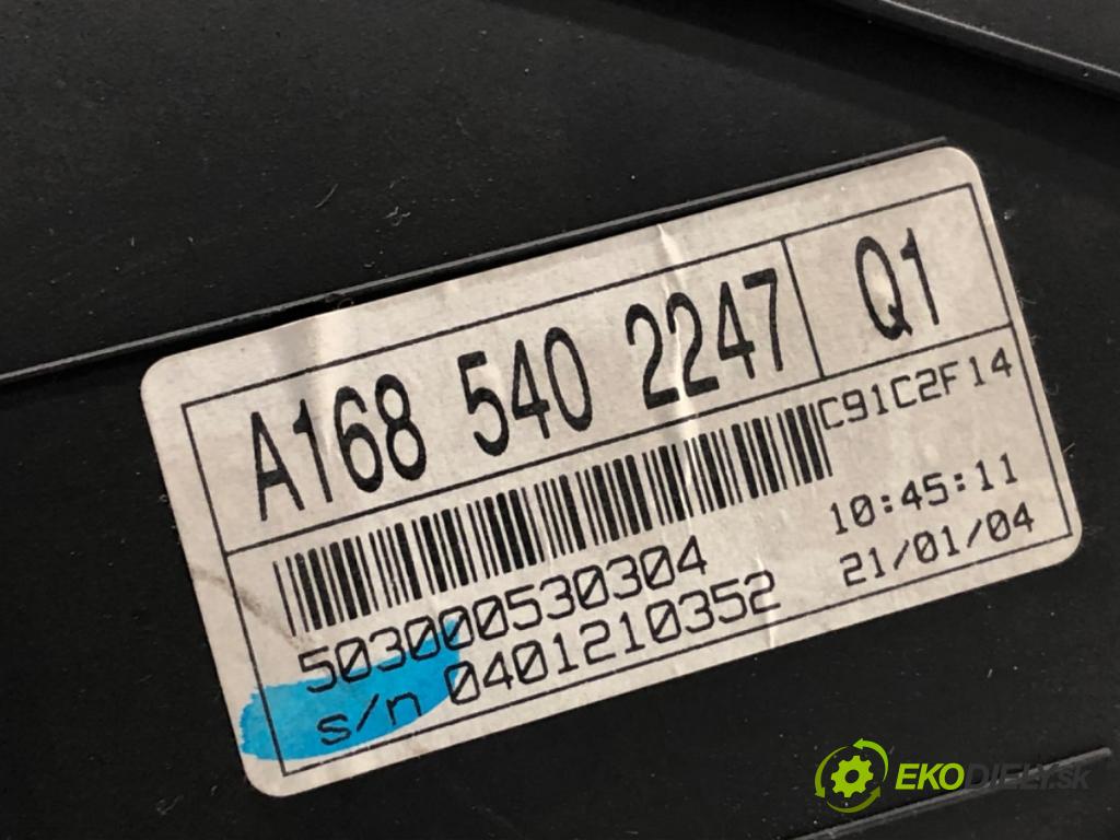 MERCEDES-BENZ W168 liftback 2004 70 kW A 170 CDI (168.009, 168.109) 1689 Prístrojovka A1685402247 (Prístrojová doska)
