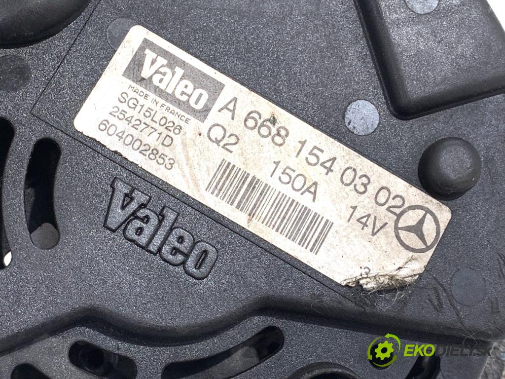 MERCEDES-BENZ W168 liftback 2004 70 kW A 170 CDI (168.009, 168.109) 1689 Alternátor A6681540302 (Alternátor)