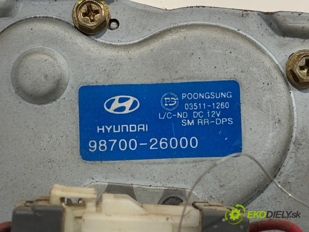 HYUNDAI SANTE FE I SUV 2004 83 kW 2.0 CRDi 4x4 1991 Motor stieračov zad 98700-26000