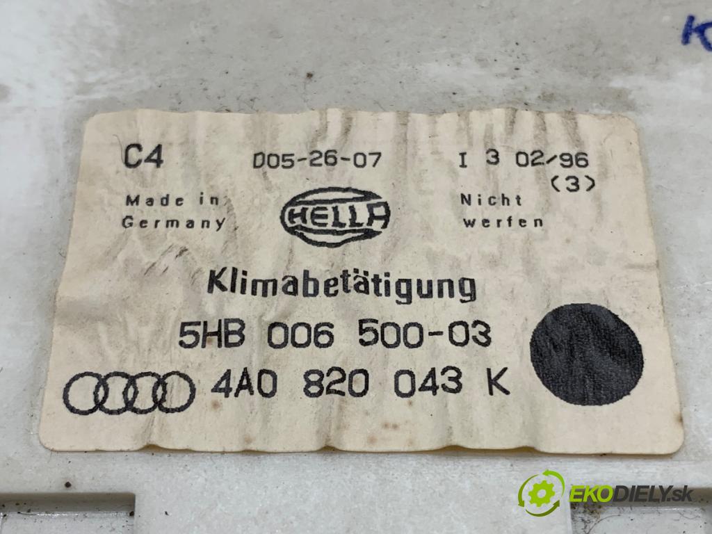 AUDI A6 C4 sedan 1996 92 kW 1.8 1781 Panel ovládania kúrenia 4A0820043K (Prepínacie páčky pod volantom)