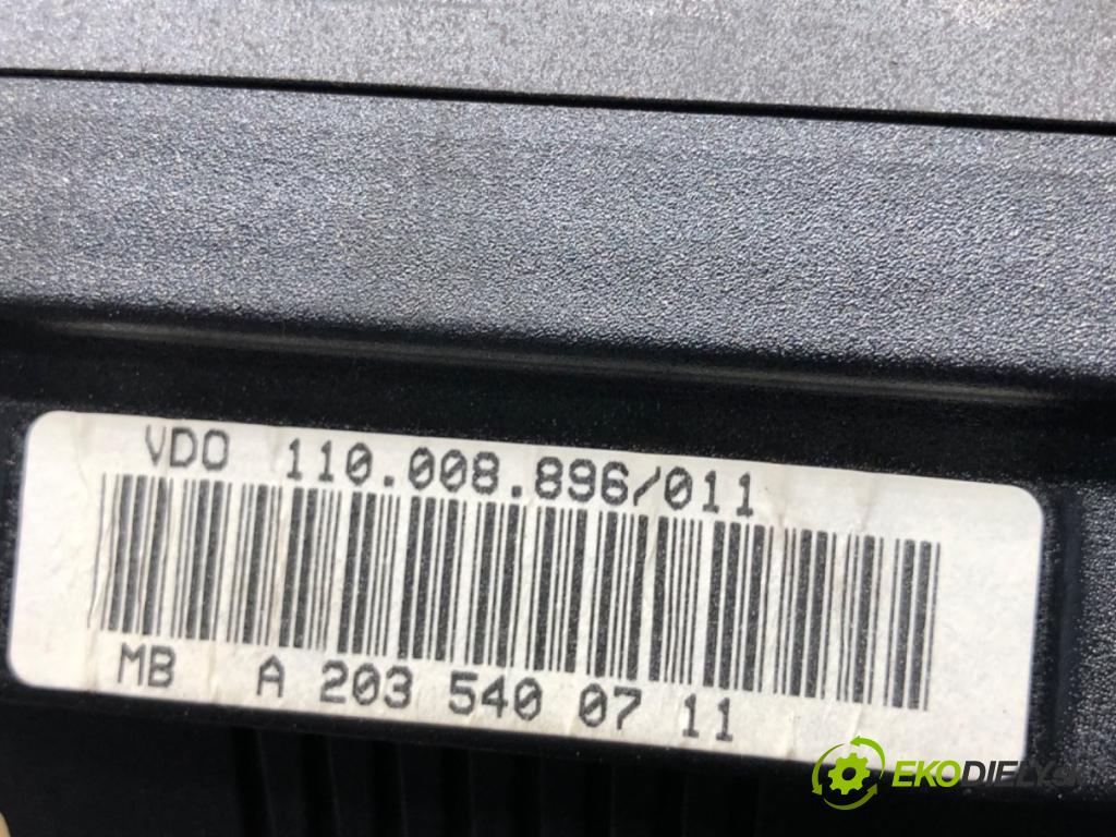 MERCEDES-BENZ W203 sedan 2000 120 kW C 200 Kompressor (203.045) 1998 Prístrojovka A2035400711 (Prístrojová doska)