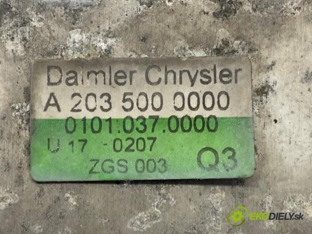 MERCEDES-BENZ W203 sedan 2000 120 kW C 200 Kompressor (203.045) 1998 intercooler A2035000000 (Intercooler (chladič stlačeného vzduchu))