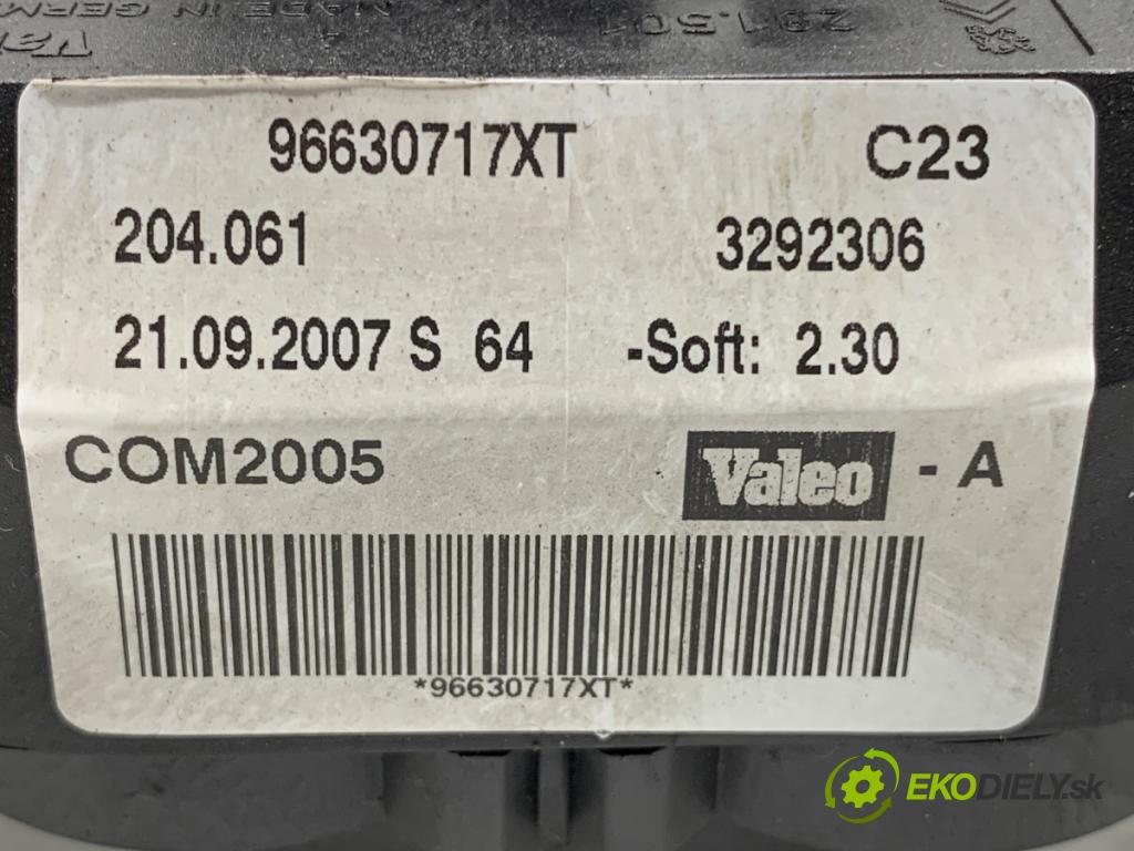 PEUGEOT 207 liftback 2007 80 kW 1.6 HDi 1560 Prepínač kombinovaný 96630717XT (Prepínacie páčky pod volantom)