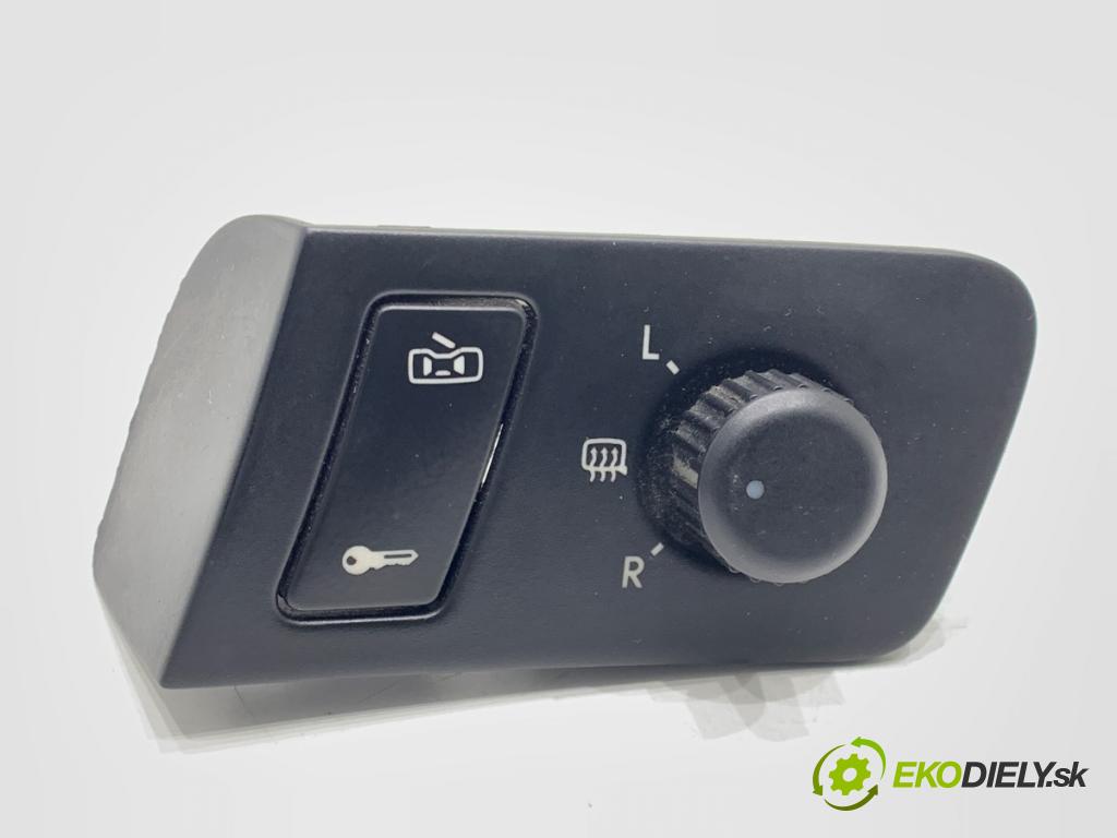 VW TOURAN nadwozie wielkoprzestrzenne (MPV) 2006 77 kW 1.9 TDI 1896 Prepínač nastavenia spätných zrkadiel 1T1959552B (Prepínacie páčky pod volantom)