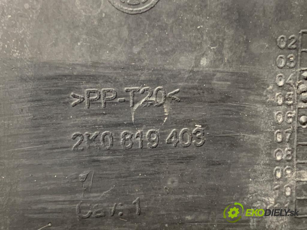 VW TOURAN nadwozie wielkoprzestrzenne (MPV) 2006 77 kW 1.9 TDI 1896 Torpédo, plast pod čelné okno 2K0819403 (Torpédo (plast pod čelným sklom))