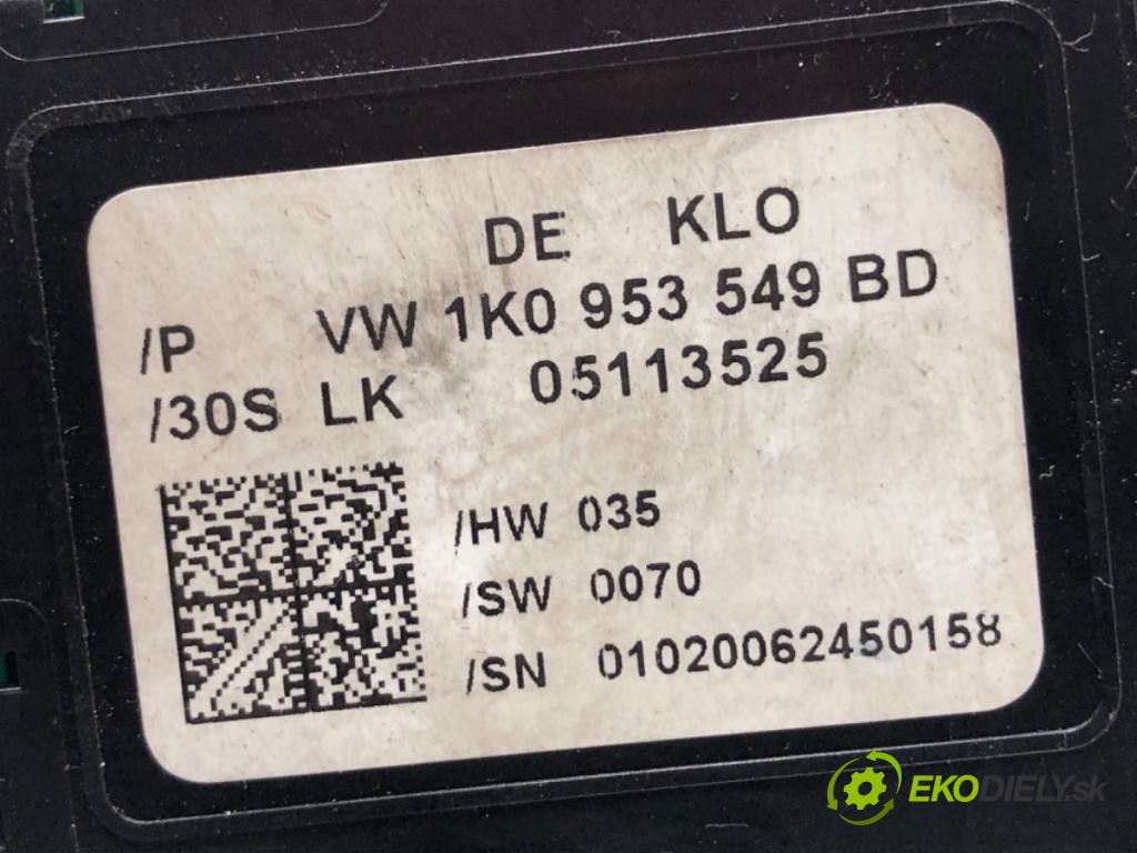 VW TOURAN nadwozie wielkoprzestrzenne (MPV) 2006 77 kW 1.9 TDI 1896 Modul uhlu uhlu 1K0953549BD (Riadiaca jednotka ostatné)