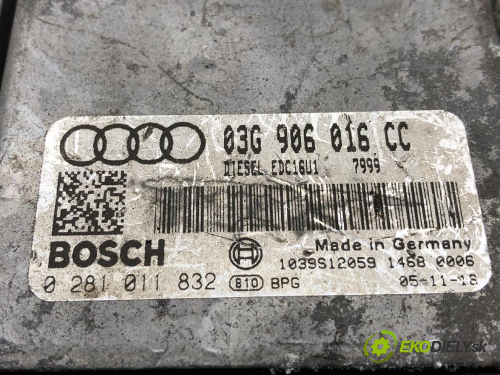 AUDI A3 8P liftback 2005 77 kW 1.9 TDI 1896 riadiaca jednotka Motor 03G906016CC (Riadiaca jednotka)