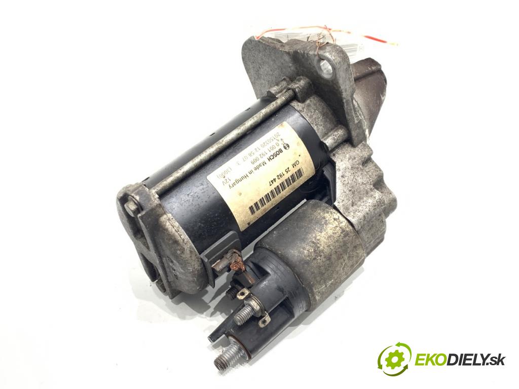 OPEL MERIVA B nadwozie wielkoprzestrzenne (MPV) 2015 88 kW 1.4 LPG (75) 1364 startér 0001192009 25192447 (Startér)