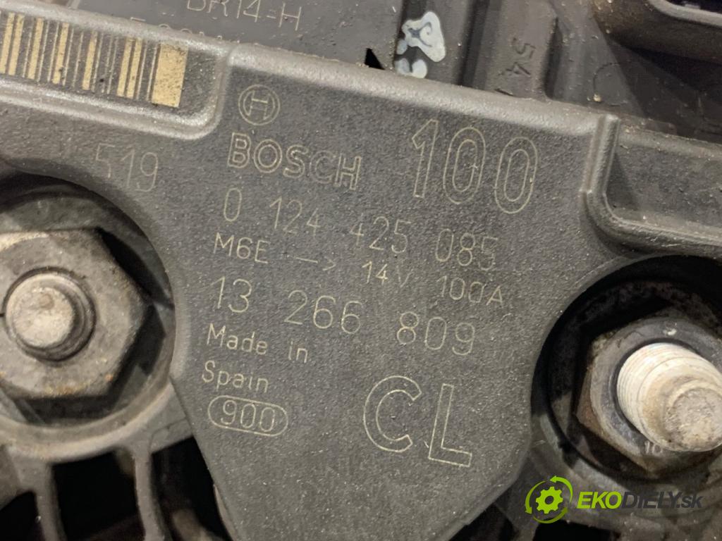 OPEL MERIVA B nadwozie wielkoprzestrzenne (MPV) 2015 88 kW 1.4 LPG (75) 1364 Alternátor 0124425085 13266809 (Alternátor)