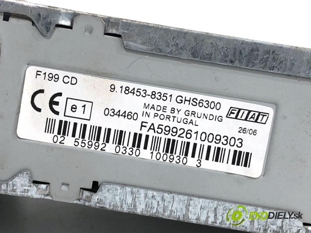 FIAT GRANDE PUNTO liftback 2006 57 kW 1.4 (199AXB11, 199AXB1A, 199BXB1A, 199AXL1A) 1368 RADIO 7354162290 (Audio zariadenie)