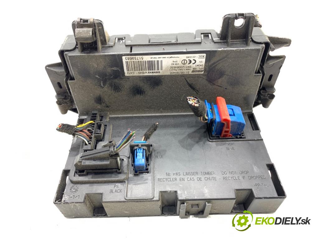 FIAT PANDA II liftback 2005 44 kW 1.2 (169.AXB11, 169.AXB1A) 1242 modul BSI 51759683 (Pojistková skříňka)