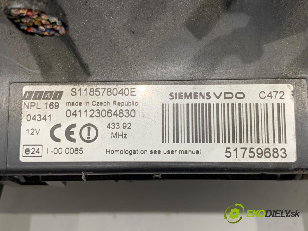 FIAT PANDA II liftback 2005 44 kW 1.2 (169.AXB11, 169.AXB1A) 1242 modul BSI 51759683 (Pojistková skříňka)