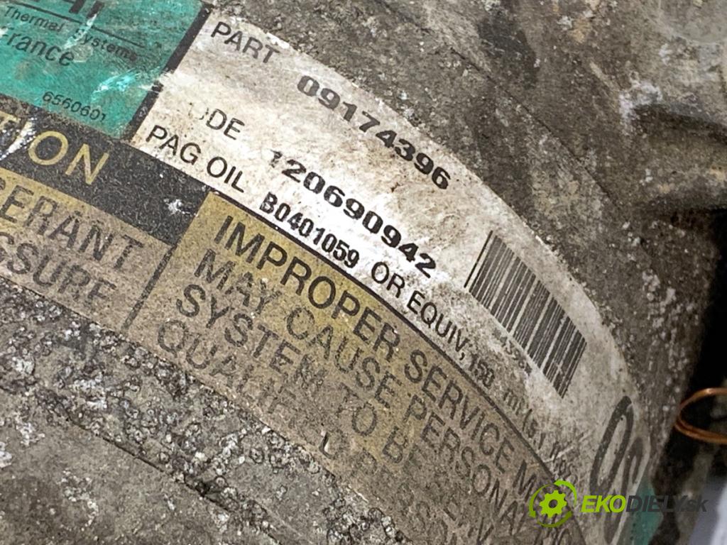 OPEL ZAFIRA A nadwozie wielkoprzestrzenne (MPV) 2003 74 kW 1.6 16V (F75) 1598 kompresor klimatizace 09174396 (Kompresor klimatizace)