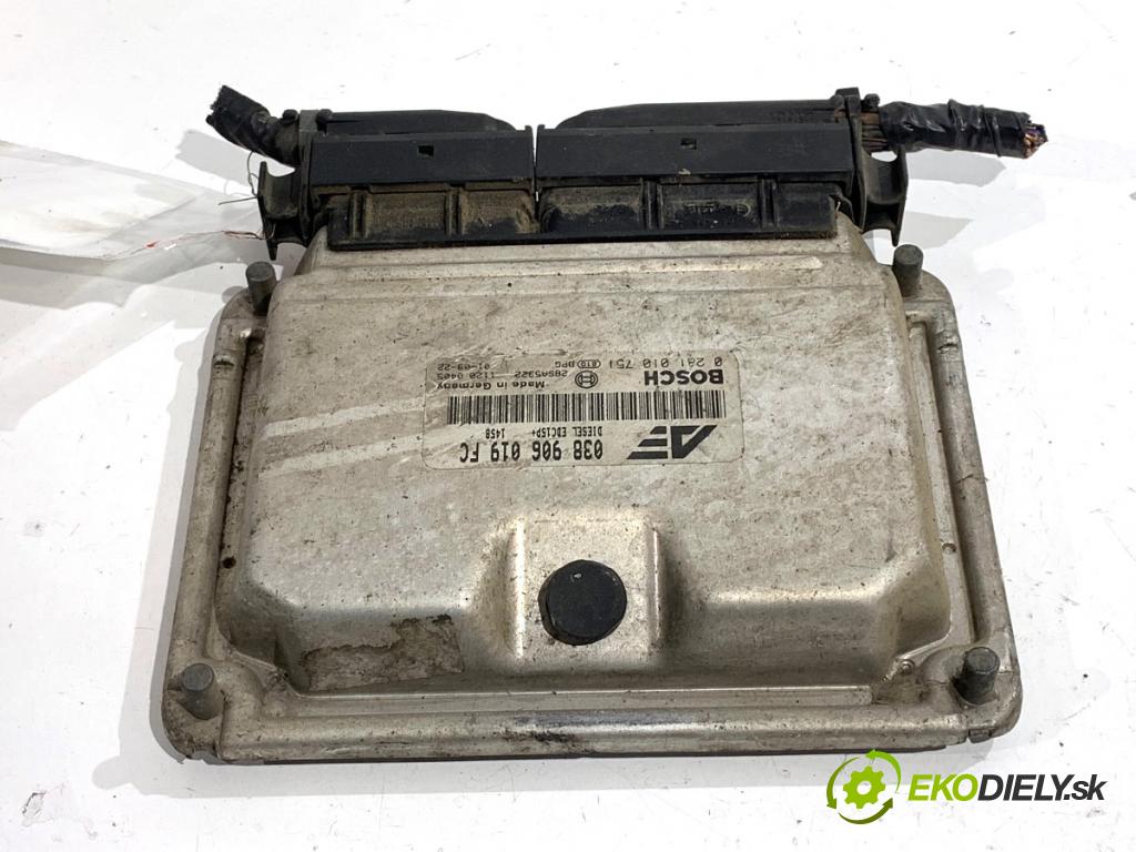 VW SHARAN nadwozie wielkoprzestrzenne (MPV) 2002 85 kW 1.9 TDI 1896 riadiaca jednotka Motor 038906019FC (Riadiaca jednotka)