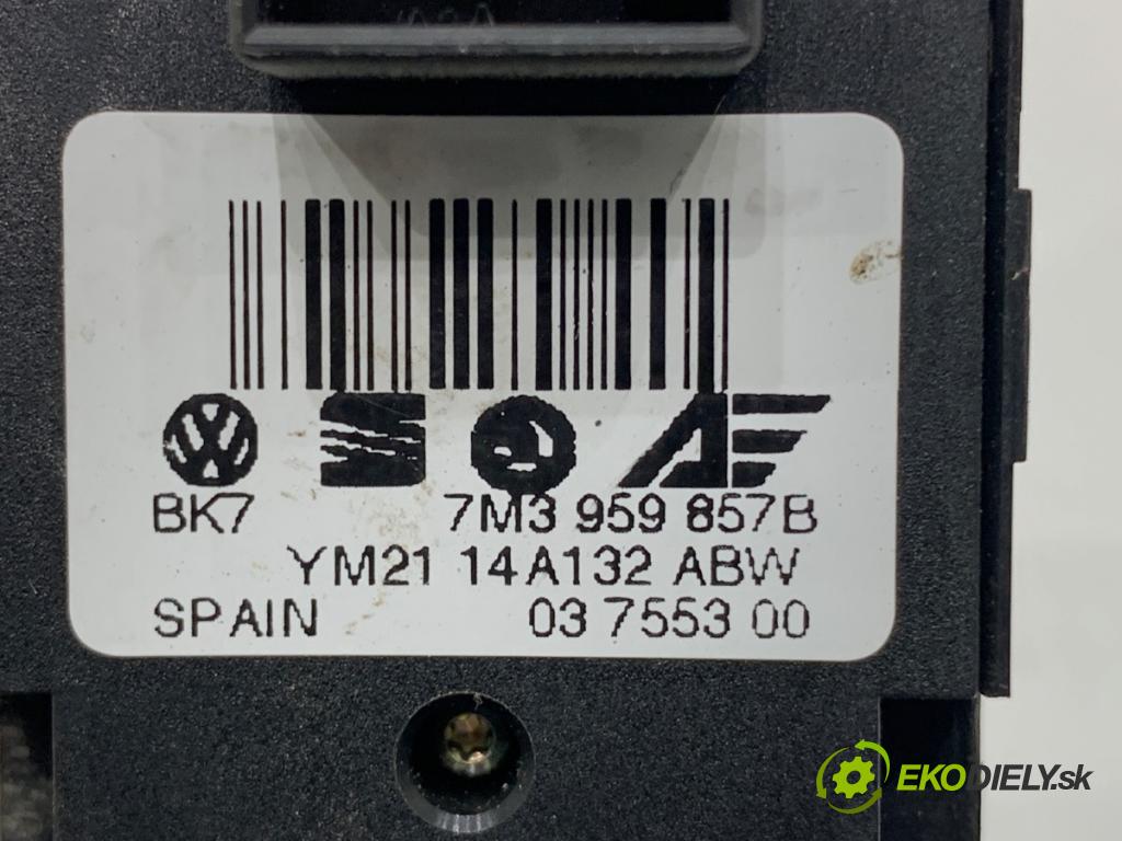 VW SHARAN nadwozie wielkoprzestrzenne (MPV) 2002 85 kW 1.9 TDI 1896 Prepínač okien 7M3959857B (Prepínacie páčky pod volantom)