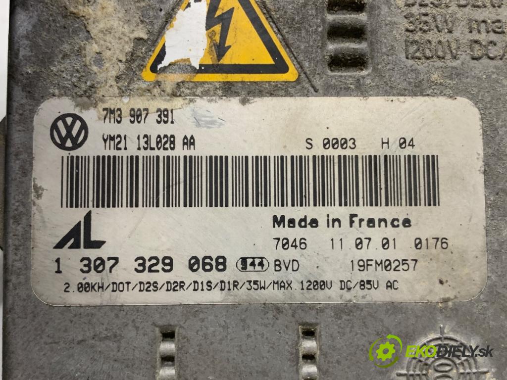 VW SHARAN nadwozie wielkoprzestrzenne (MPV) 2002 85 kW 1.9 TDI 1896 Menič XENON 7M3987391 (Riadiaca jednotka xenónu)