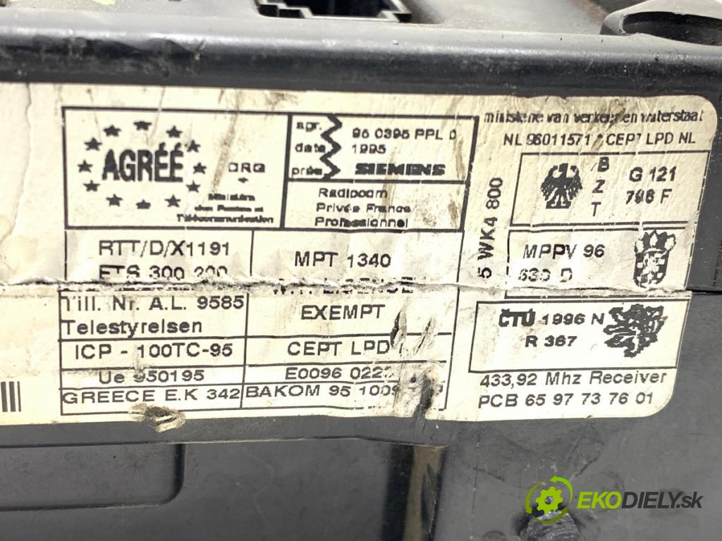 VW SHARAN nadwozie wielkoprzestrzenne (MPV) 2002 85 kW 1.9 TDI 1896 modul BSI 7M3962258S (Pojistková skříňka)