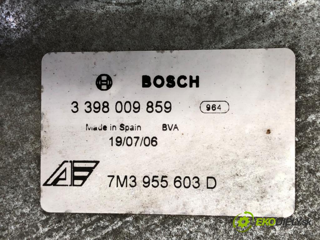 VW SHARAN nadwozie wielkoprzestrzenne (MPV) 2002 85 kW 1.9 TDI 1896 Mechanizmus stieračov predný 7M3955603D (Motorček stieračov predný)