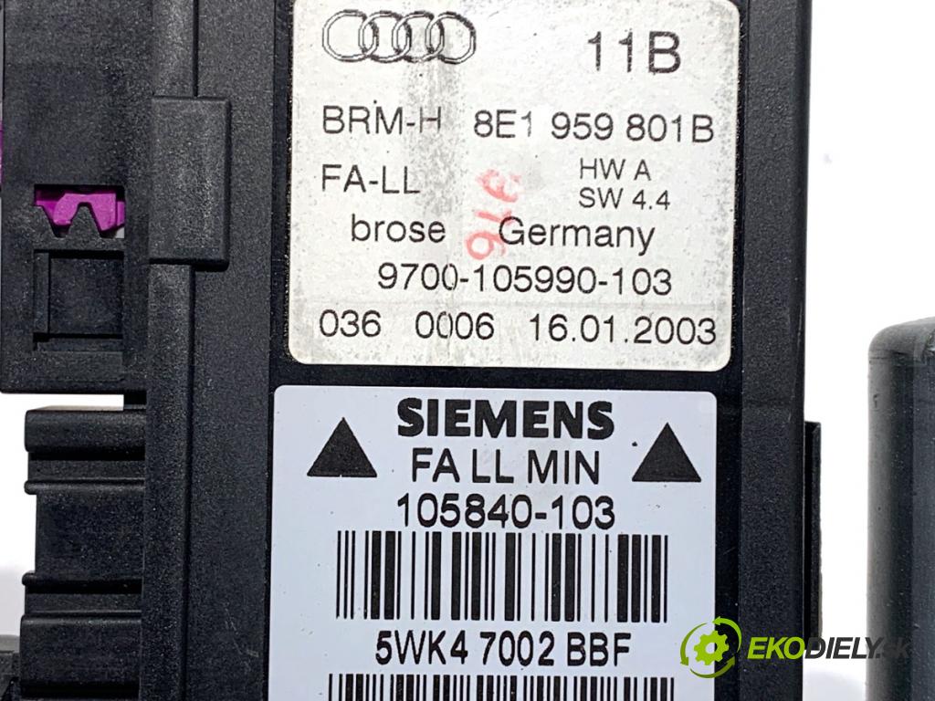 AUDI A4 B6 sedan 2003 132 kW 2.5 TDI quattro 2496 Motor sťahovania okna ľavy predný 8E1959801B
