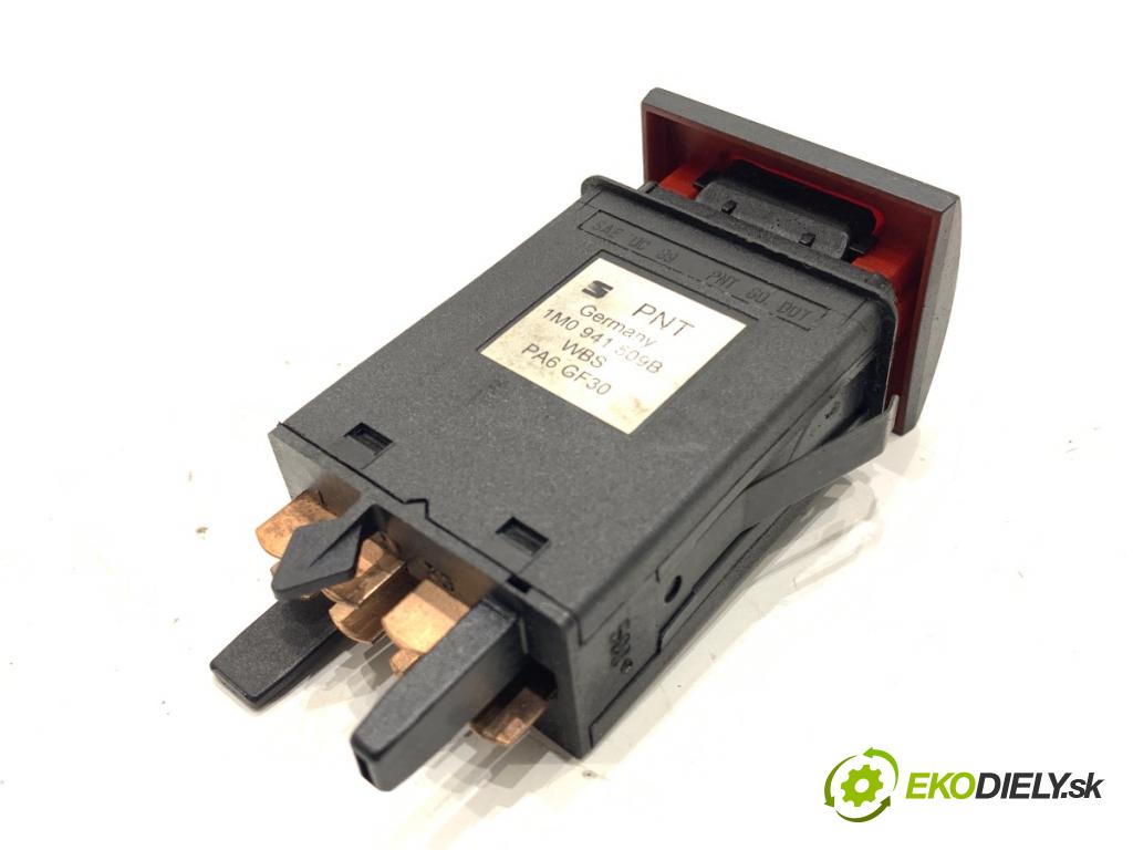 SEAT TOLEDO II sedan 2001 81 kW 1.9 TDI 1896 Spínač svetiel výstražných (núdzových) 1M0941509B (Prepínacie páčky pod volantom)