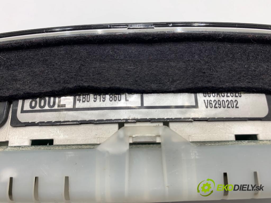 AUDI A6 C5 sedan 1997 110 kW 1.8 T 1781 Prístrojovka 4B0919860L (Prístrojová doska)