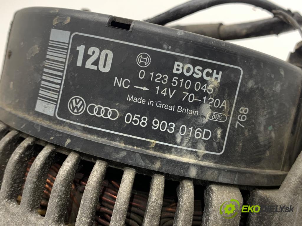 AUDI A6 C5 sedan 1997 110 kW 1.8 T 1781 Alternátor 058903016D (Alternátor)