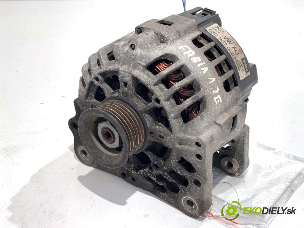 VW FOX liftback 2006 40 kW 1.2 1198 Alternátor 03D903025H (Alternátor)