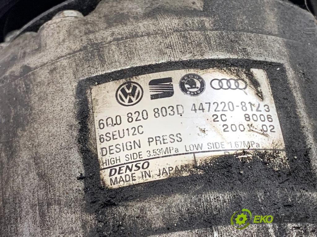 VW POLO IV 9N liftback 2005 47 kW 1.2 12V 1198 Kompresor klimatizácie 6Q0820803D (Kompresor klimatizácie)