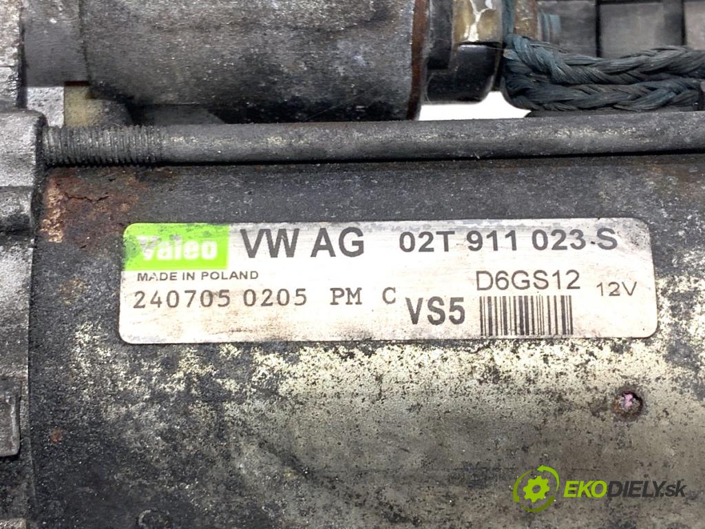 VW POLO IV 9N liftback 2005 47 kW 1.2 12V 1198 startér 02T911023S (Startér)