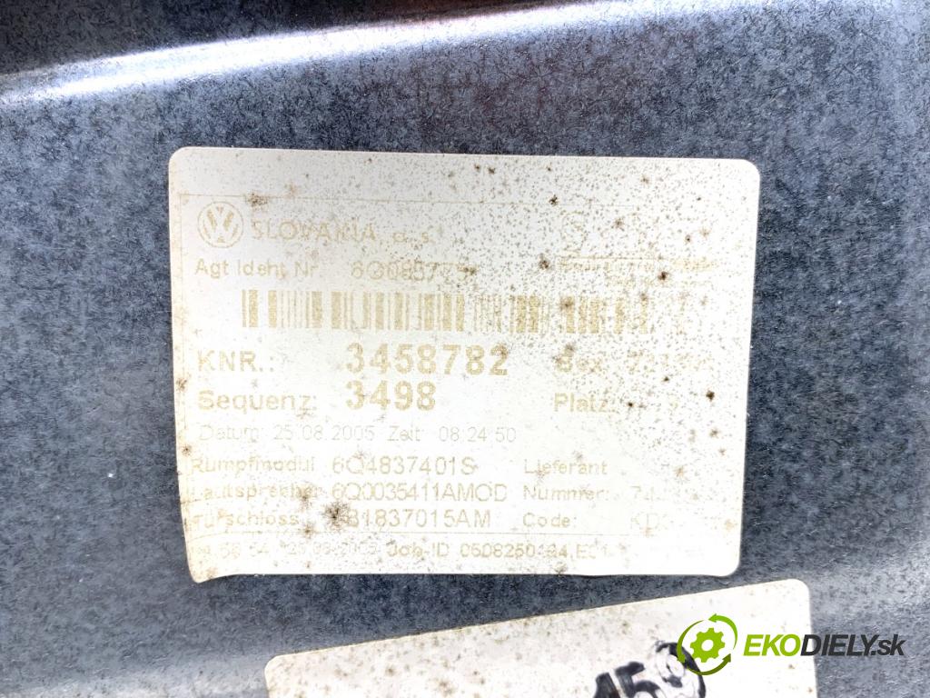 VW POLO IV 9N liftback 2005 47 kW 1.2 12V 1198 Mechanizmus okna ľavy predný 6Y2959802A