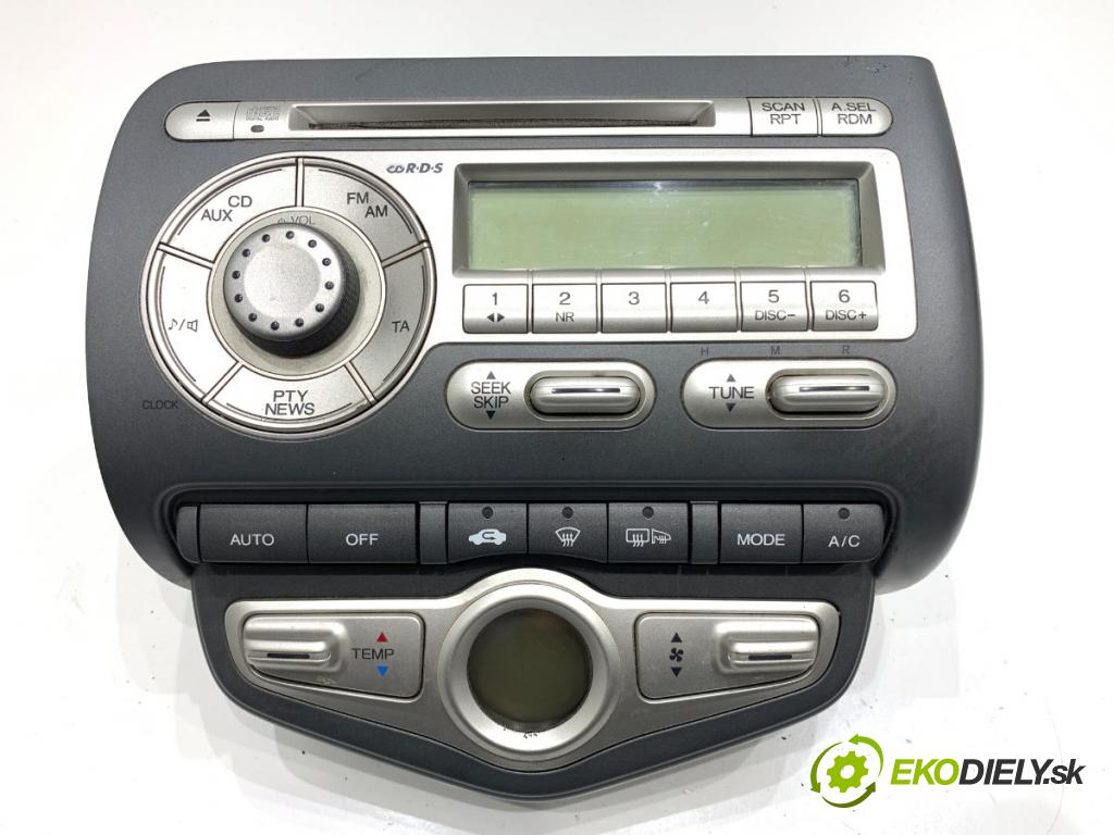 HONDA JAZZ II liftback 2007 61 kW 1.3 iDSi (GD1) 1339 RADIO 39100-SAA-E310-M1 (Audio zariadenie)