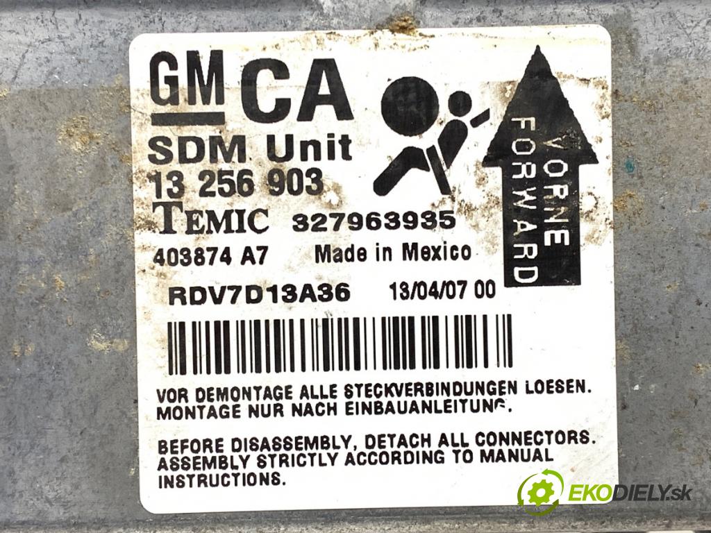 OPEL CORSA D liftback 2007 66 kW 1.4 (L08, L68) 1364 senzor airbag 13256903 (Snímač)