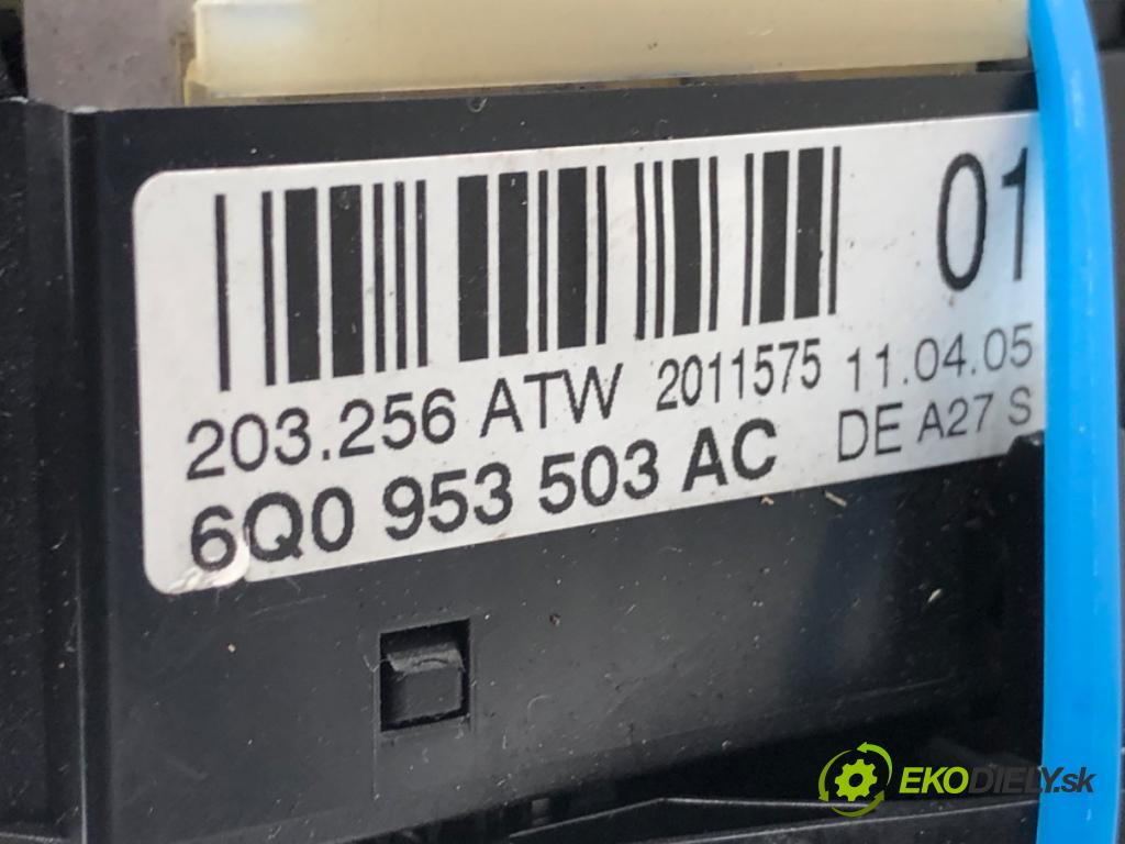 SEAT CORDOBA II sedan 2005 55 kW 1.4 16V 1390 Prepínač kombinovaný 6Q0953503AC (Prepínacie páčky pod volantom)