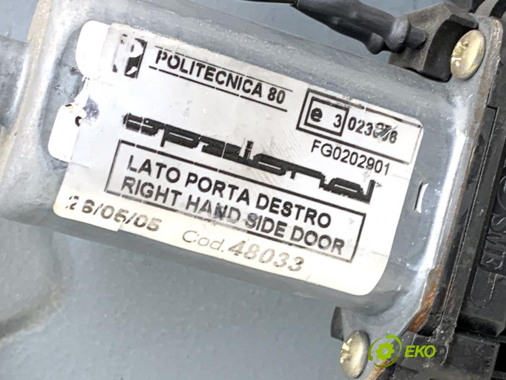 SEAT CORDOBA II sedan 2005 55 kW 1.4 16V 1390 Mechanizmus okna pravy predný 6L4837752AH