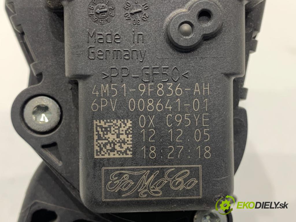 VOLVO V50 Kombi 2006 80 kW 1.6 D 1560 Potenciometer plynu 4M51-9F836-AH (Potenciometer plynového pedálu)