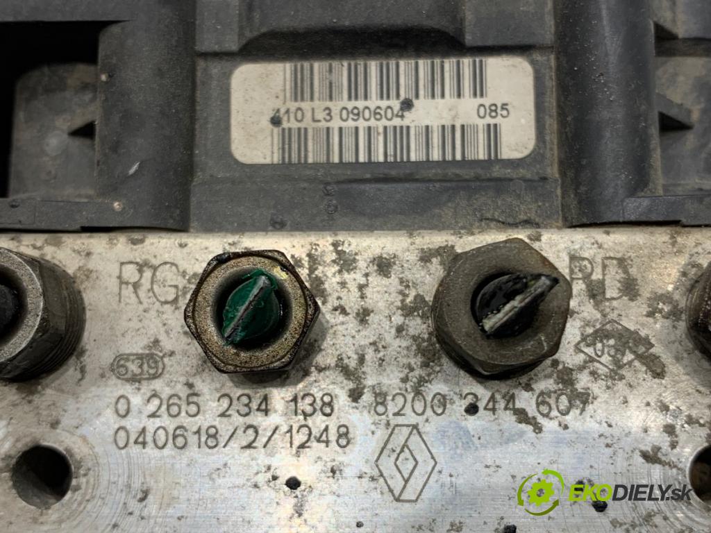 RENAULT SCÉNIC II nadwozie wielkoprzestrzenne (MPV) 2004 99 kW 2.0 (JM05, JM0U, JM1N, JM1U, JM2V) 1998 Pumpa ABS 8200344607 (Pumpa ABS)