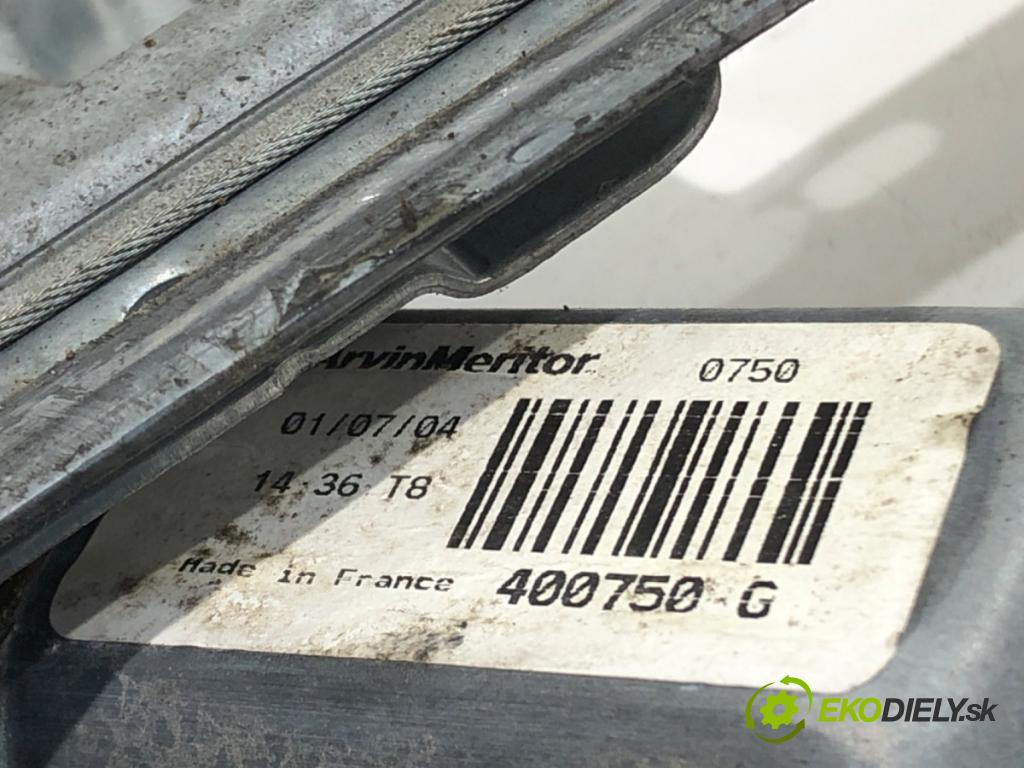 RENAULT SCÉNIC II nadwozie wielkoprzestrzenne (MPV) 2004 99 kW 2.0 (JM05, JM0U, JM1N, JM1U, JM2V) 1998 Mechanizmus okna pravy zad 400750G
