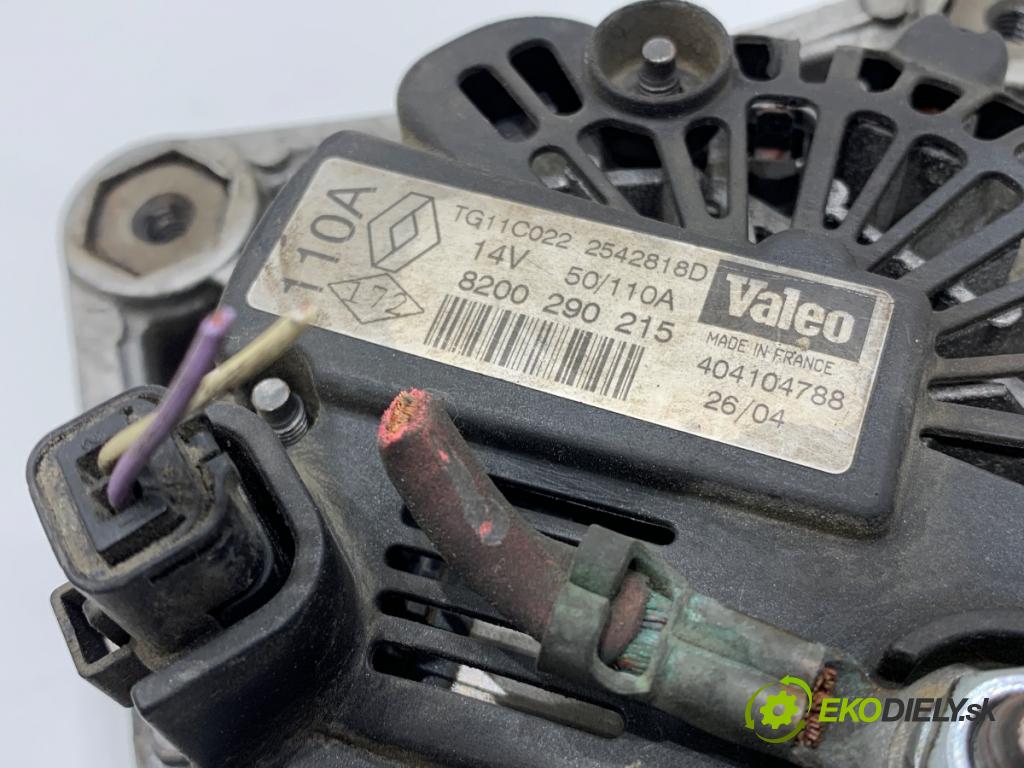 RENAULT SCÉNIC II nadwozie wielkoprzestrzenne (MPV) 2004 99 kW 2.0 (JM05, JM0U, JM1N, JM1U, JM2V) 1998 Alternátor 8200290215 (Alternátor)