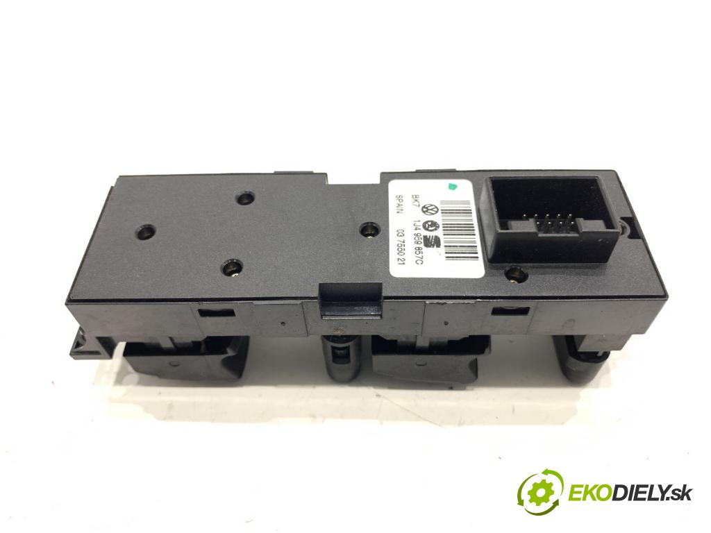 SKODA OCTAVIA I liftback 2003 85 kW 2.0 1984 Prepínač okien 1J4959857C (Prepínacie páčky pod volantom)