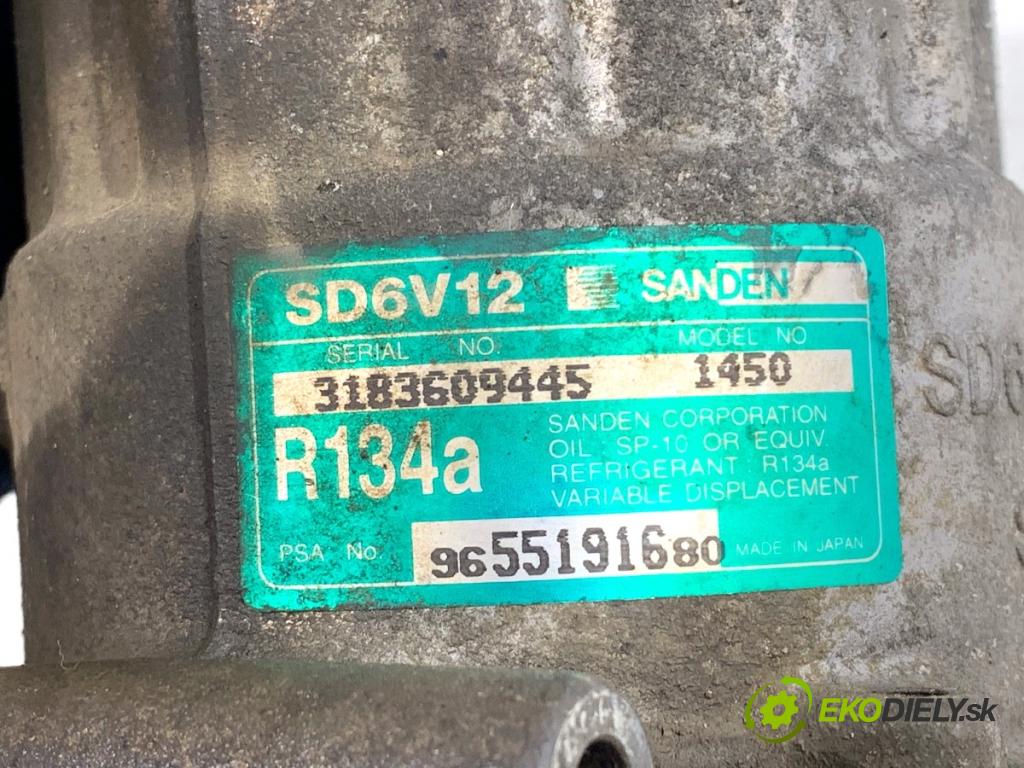 CITROEN C3 I liftback 2005 50 kW 1.4 HDi 1398 kompresor klimatizace 9655191680 (Kompresor klimatizace)