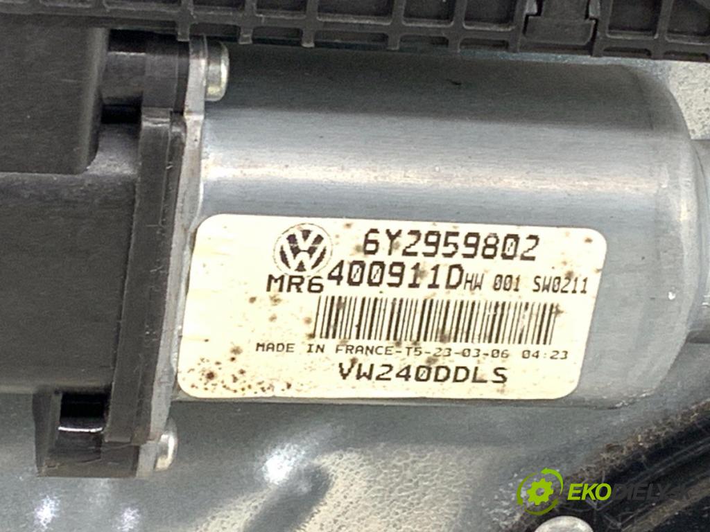VW POLO IV 9N liftback 2006 55 kW 1.4 16V 1390 Mechanizmus okna ľavy predný 6Y2959802