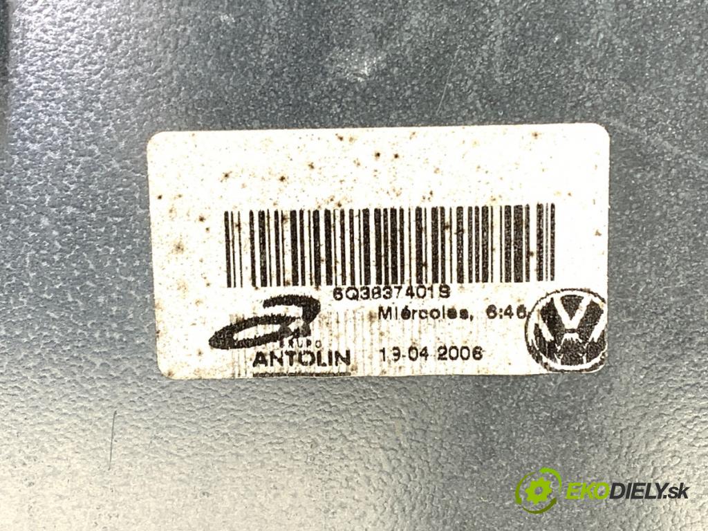 VW POLO IV 9N liftback 2006 55 kW 1.4 16V 1390 Mechanizmus okna ľavy predný 6Y2959802