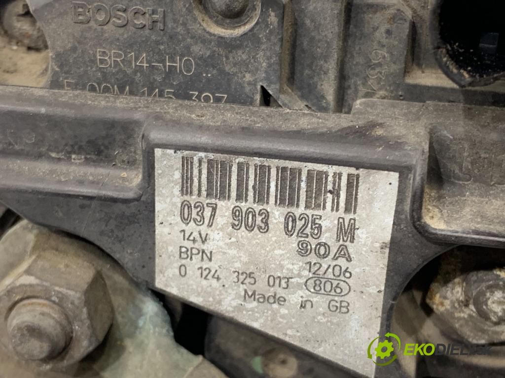 VW POLO IV 9N liftback 2006 55 kW 1.4 16V 1390 Alternátor 037903025M (Alternátor)